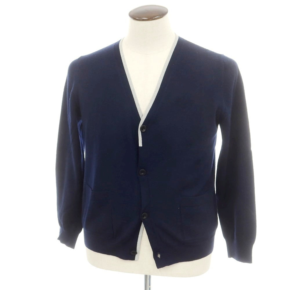 【中古】ドリスヴァンノッテン DRIES VAN NOTEN ハウゲージ ウール系 カーディガン ネイビー【 L 】【 状態ランクC 】【 メンズ 】