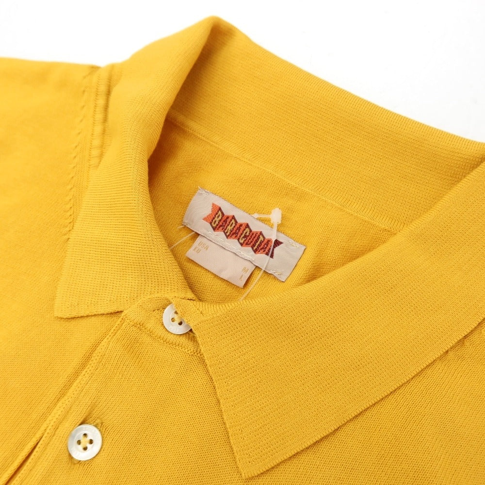 【中古】バラクータ BARACUTA ハイゲージ コットン 半袖 ポロニット イエロー【サイズEU:L】【 状態ランクB 】【 メンズ 】