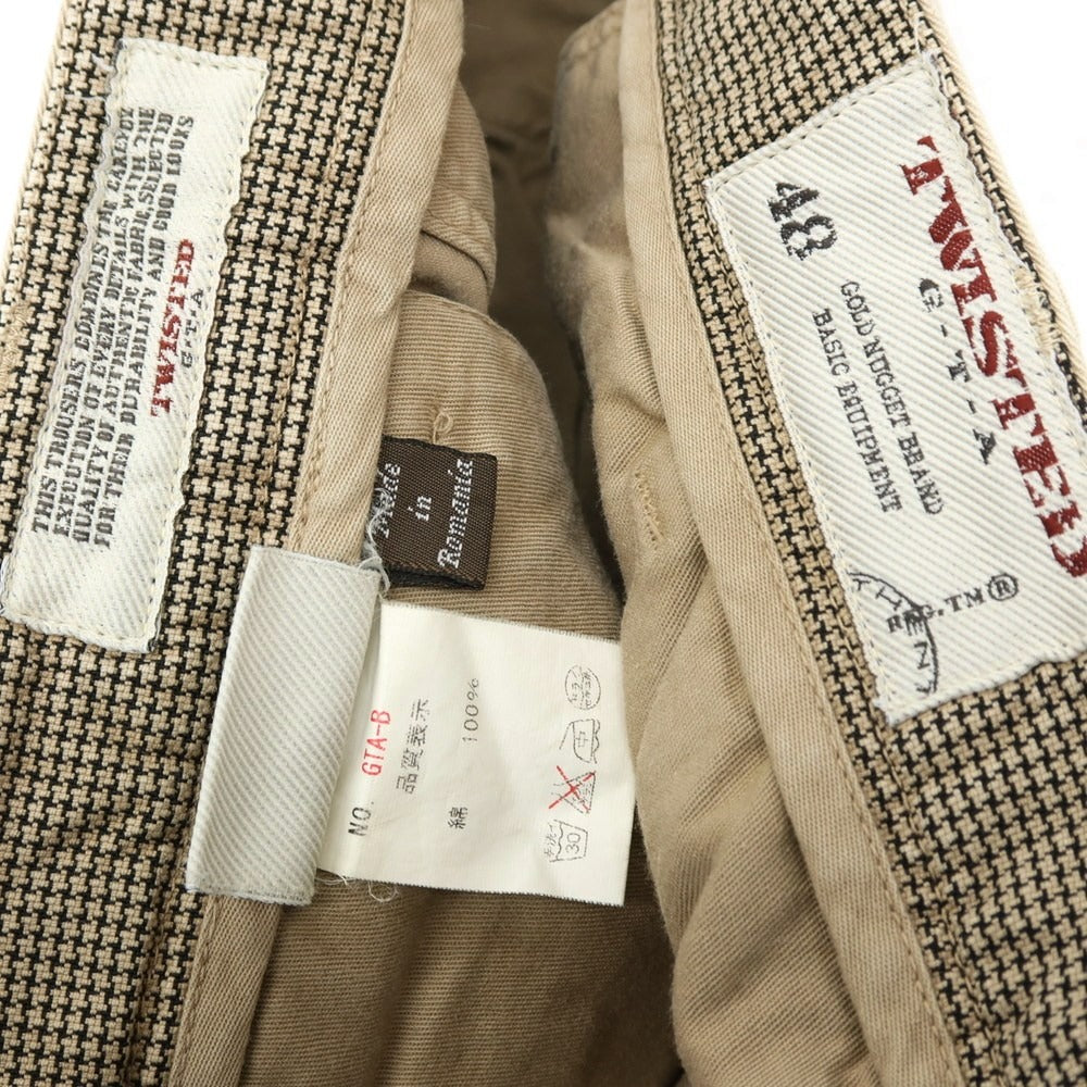 【中古】ジーティーアー ツイステッド G.T.A TWISTED コットン チノパンツ ベージュ【サイズ48】【 状態ランクC 】【 メンズ 】