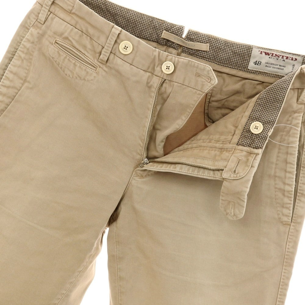 【中古】ジーティーアー ツイステッド G.T.A TWISTED コットン チノパンツ ベージュ【サイズ48】【 状態ランクC 】【 メンズ 】