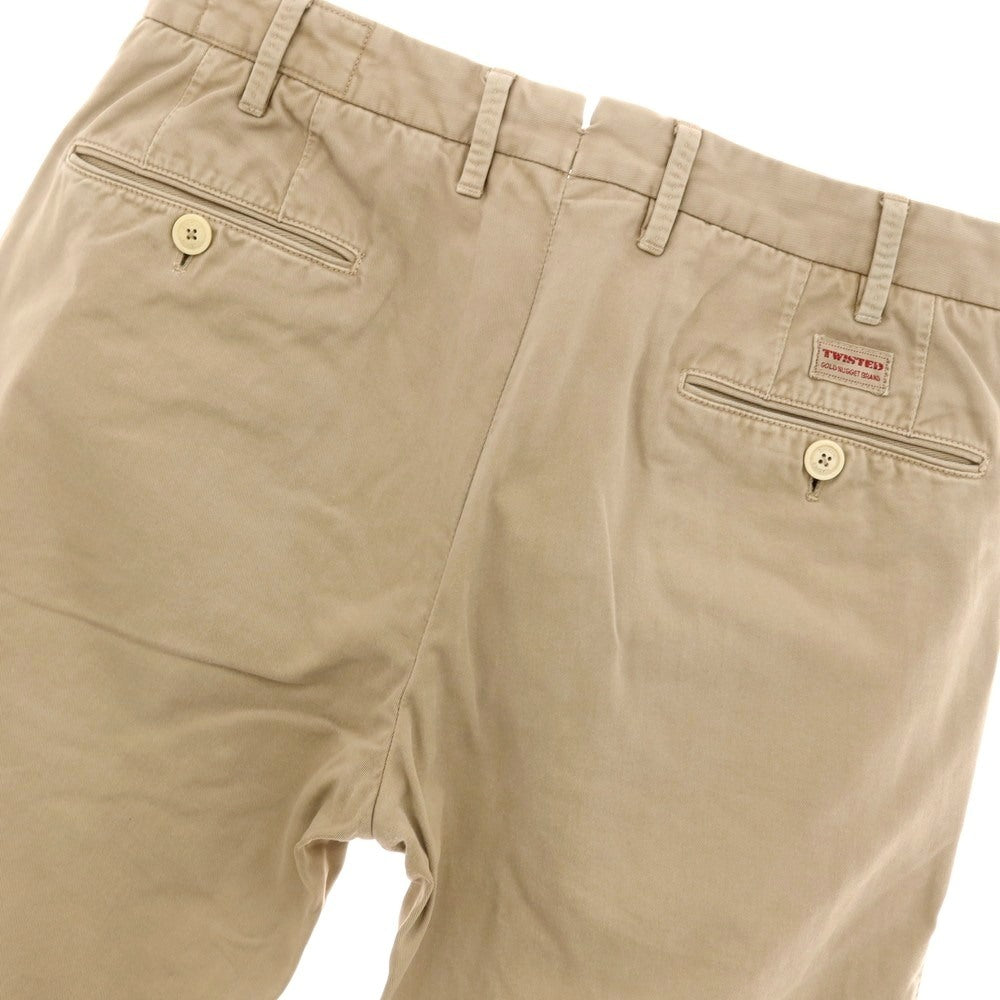 【中古】ジーティーアー ツイステッド G.T.A TWISTED コットン チノパンツ ベージュ【サイズ48】【 状態ランクC 】【 メンズ 】