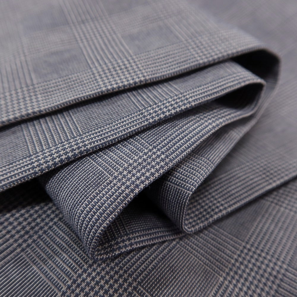 【中古】ラファエル カルーゾ CARUSO Raffaele Caruso コットンナイロン グレンチェック カジュアルスラックスパンツ ネイビー【サイズ46】【 状態ランクC 】【 メンズ 】