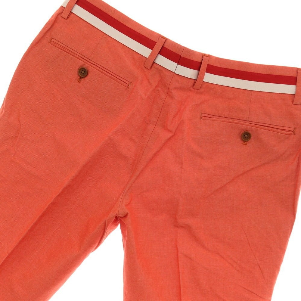 【中古】ポールスミス Paul Smith コットンリネン ショートパンツ オレンジ【サイズL】【 状態ランクB 】【 メンズ 】