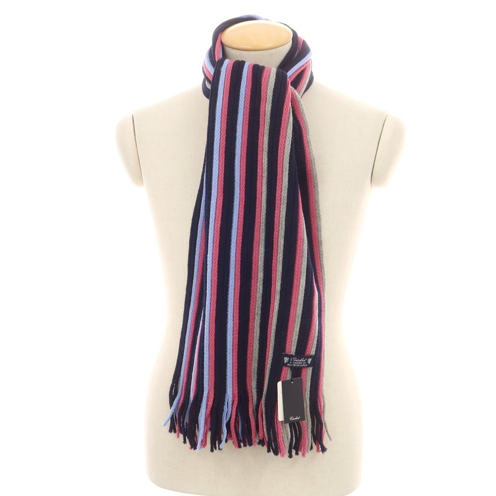 【中古】クリケット CRICKET ウール ニット マフラー ネイビーxピンク【 - 】【 状態ランクA 】【 メンズ 】