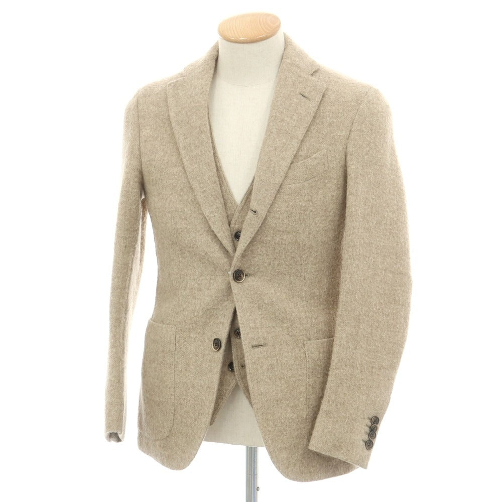 【中古】ラルディーニ LARDINI ツーピース ウール 3B カジュアルジャケット ベージュ【 42 】【 状態ランクB 】【 メンズ 】