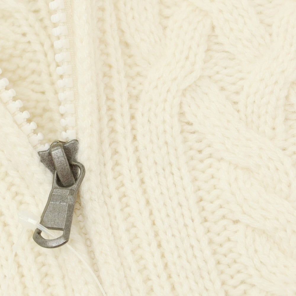 【中古】ランベルトロザーニ LAMBERTO LOSANI ウールシルクカシミヤ ダブルジップ ニットパーカー ホワイト【 48 】【 状態ランクC 】【 メンズ 】