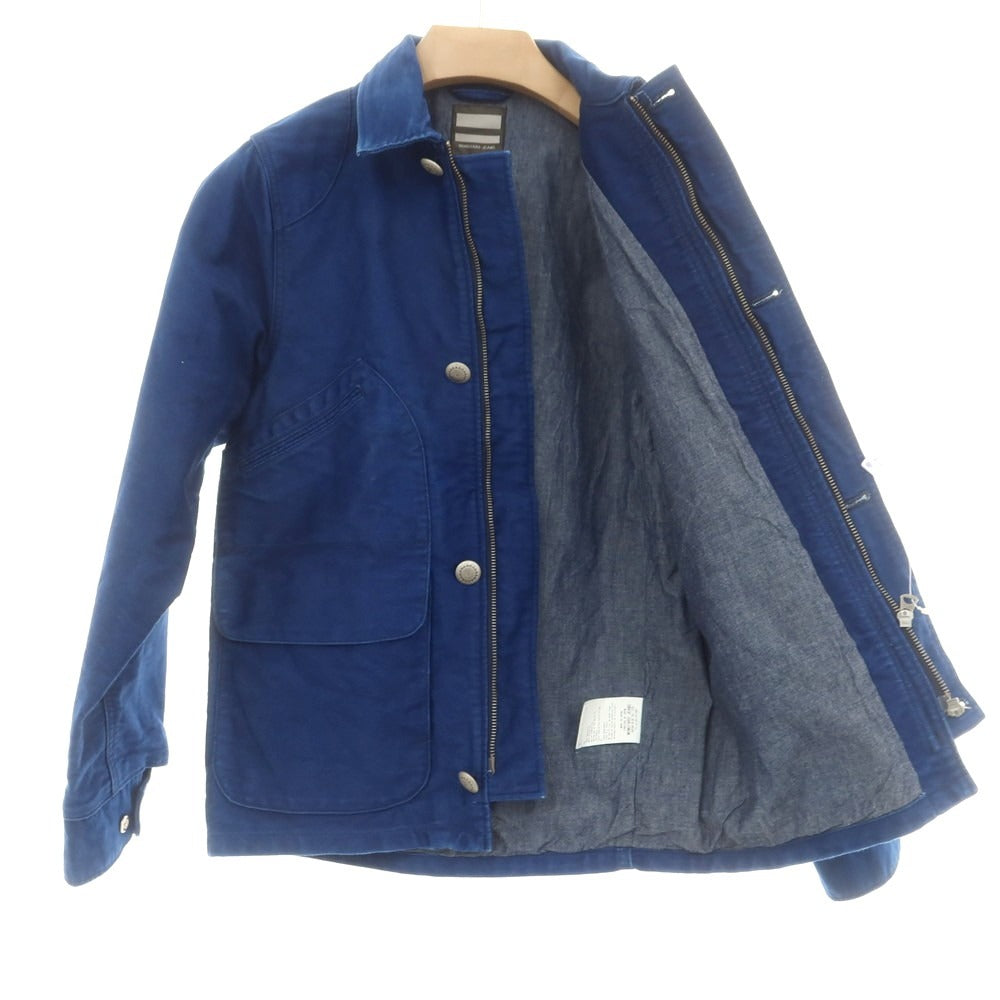 【中古】モモタロウ ジーンズ MOMOTARO JEANS コットン ワークジャケット ネイビー【 36 】【 状態ランクC 】【 メンズ 】