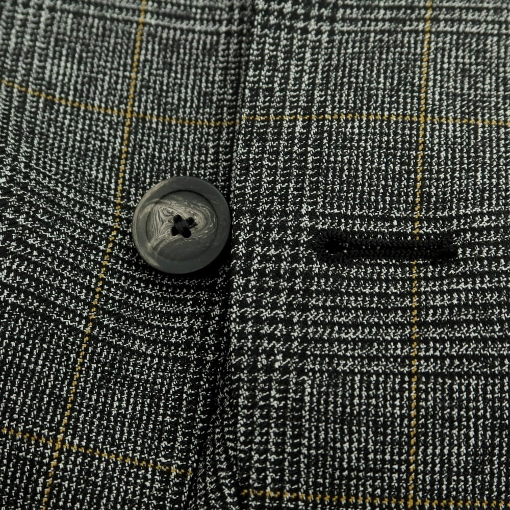 【中古】タリアトーレ TAGLIATORE ウール チェック 2つボタンスーツ ダークグレーxイエロー【 50 】【 状態ランクA 】【 メンズ 】