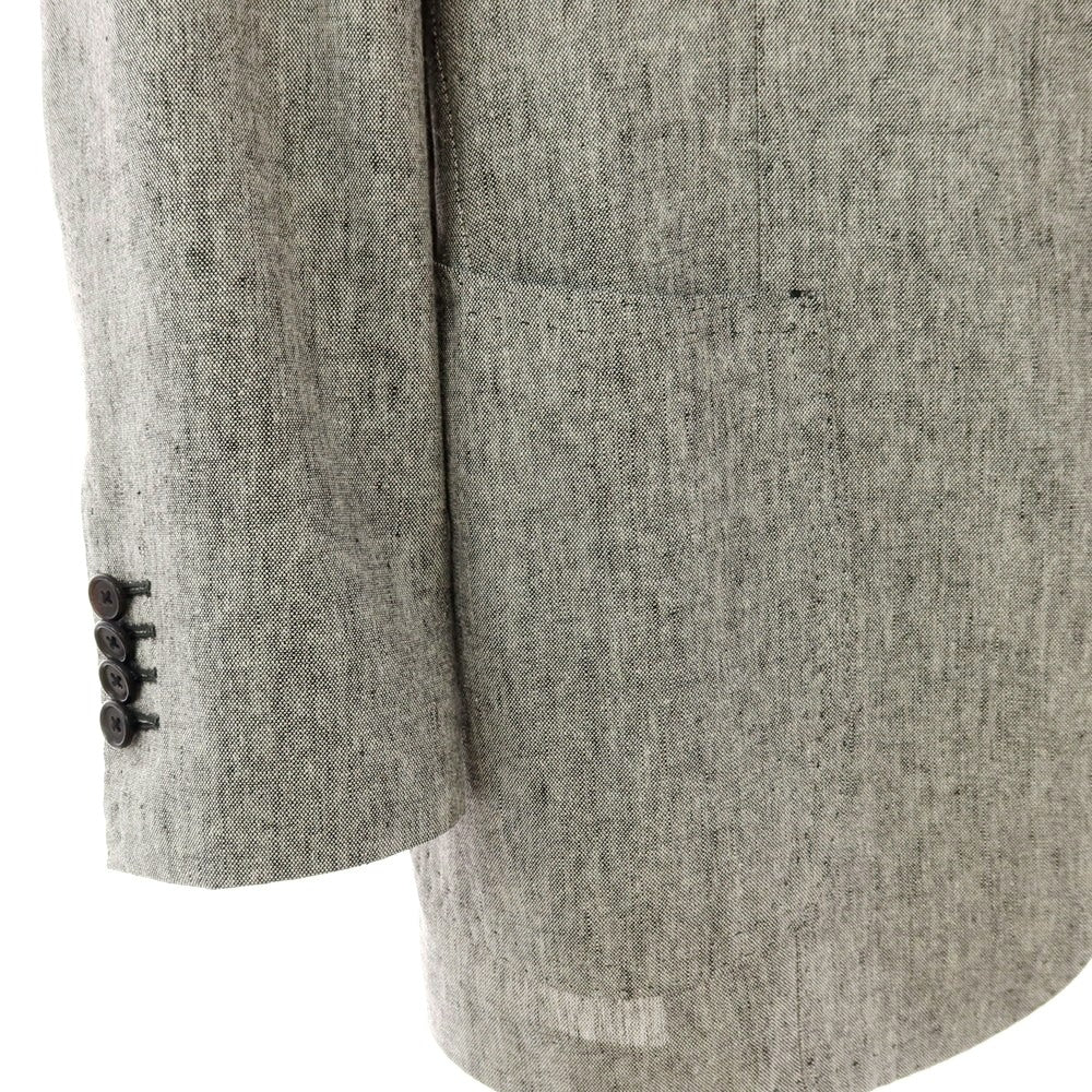 【中古】ティト アレグレット TITO ALLEGRETTO シルクリネン 3B テーラードジャケット ライトグレー【サイズ50】【 状態ランクB 】【 メンズ 】