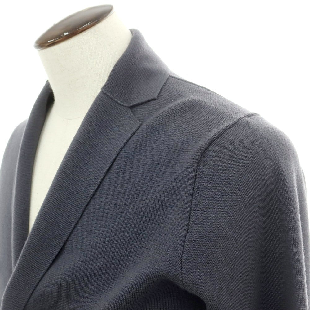 【中古】フィリッポ デ ローレンティス FILIPPO DE LAURENTIIS ウール ダブル6B ニットジャケット グレー【 50 】【 状態ランクB 】【 メンズ 】