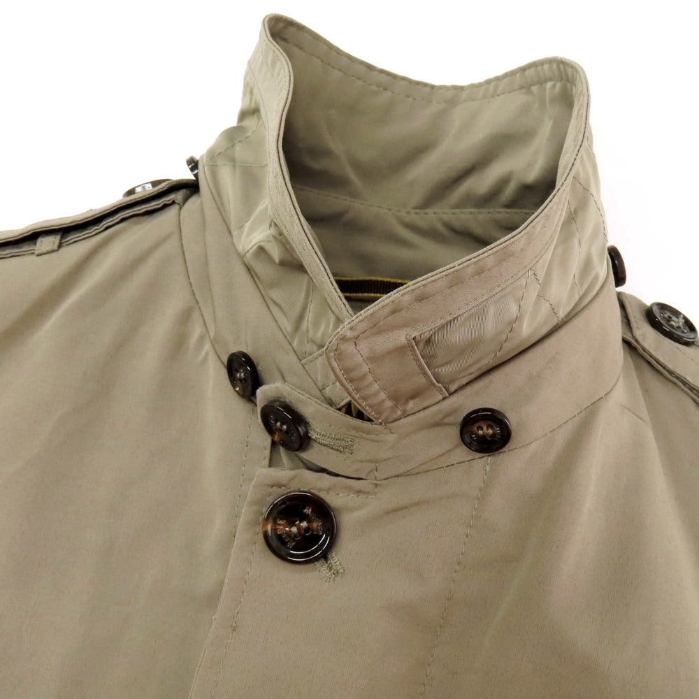 【中古】ムーレー MOORER PREZ-WM コットンポリエステル シングル トレンチコート グレージュ【 50 】【 状態ランクB 】【 メンズ 】
