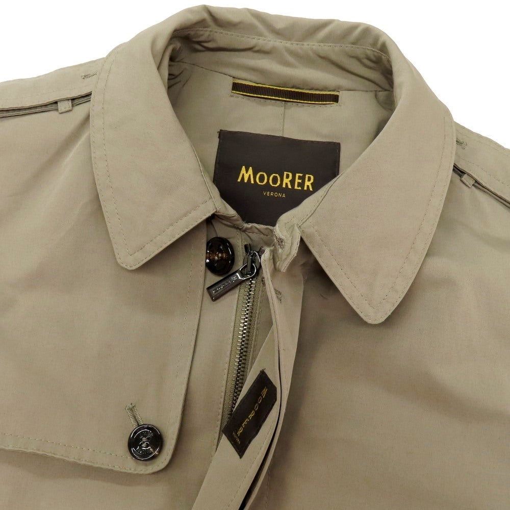 【中古】ムーレー MOORER PREZ-WM コットンポリエステル シングル トレンチコート グレージュ【 50 】【 状態ランクB 】【 メンズ 】