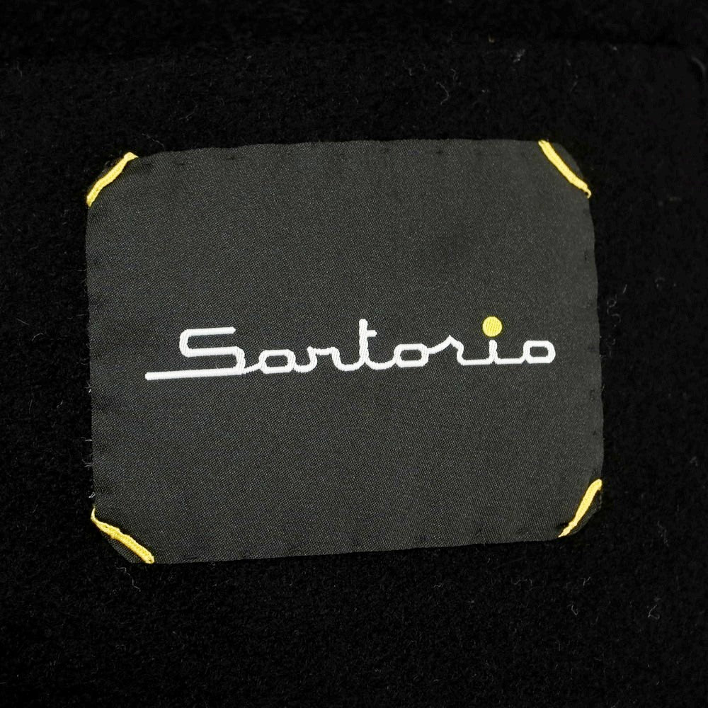 【中古】サルトリオ Sartorio カシミヤ テーラードジャケット型 ブルゾン ブラック【 表記なし(M位) 】【 状態ランクC 】【 メンズ 】