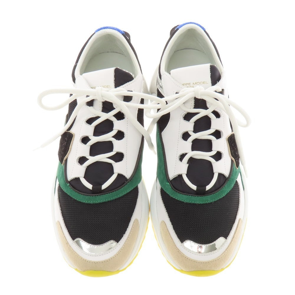 【中古】フィリップモデル PHILIPPE MODEL スニーカー ホワイトxグリーン【 40 】【 状態ランクB 】【 メンズ 】