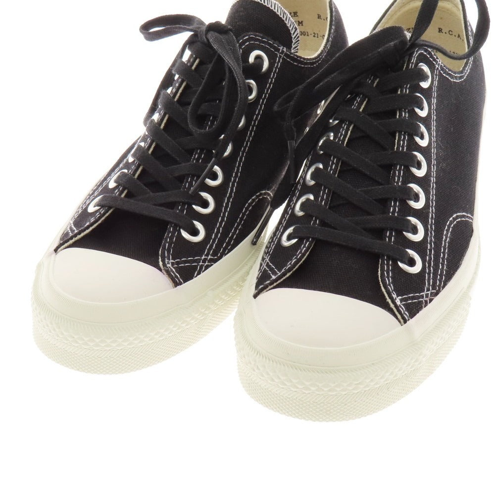 【中古】【未使用】アールシーエーフットウェア R.C.A.F キャンバス スニーカー ブラックxホワイト【 7M 】【 状態ランクS 】【 メンズ 】
