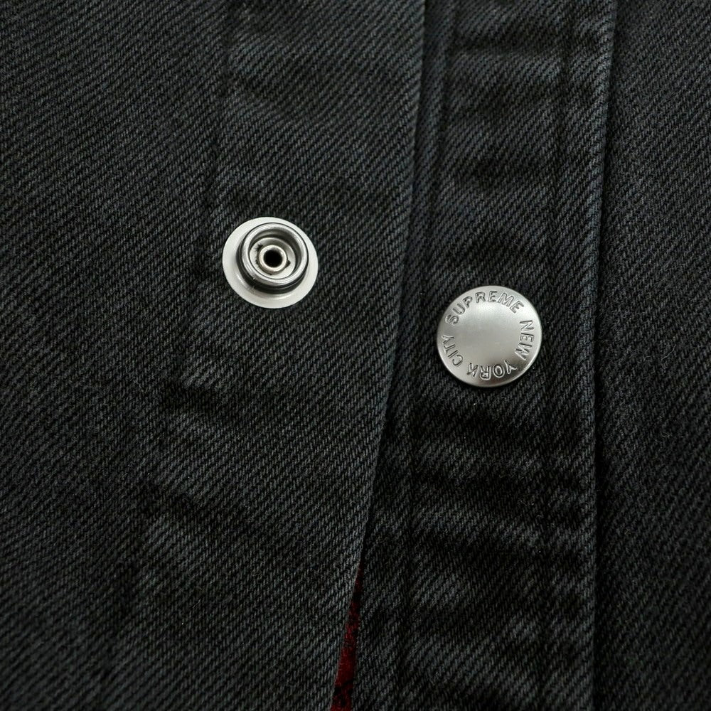 【中古】シュプリーム Supreme 2025年秋冬 Quilted Lined Denim Snap Shirt コットン カジュアルシャツ ブラック【 XL 】【 状態ランクA 】【 メンズ 】