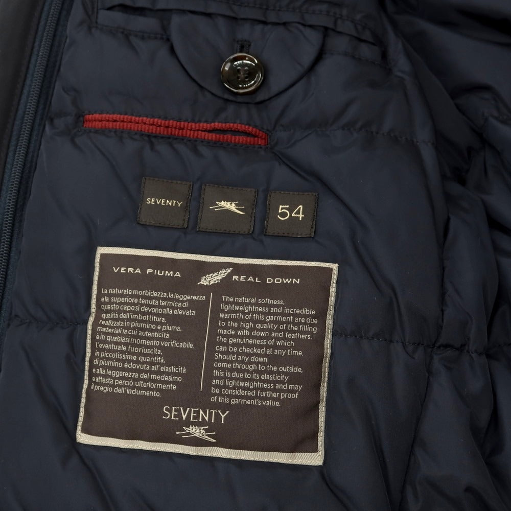 【中古】セブンティ SEVENTY ポリエステル 2WAY ダウンコート ダークネイビー【 54 】【 状態ランクC 】【 メンズ 】