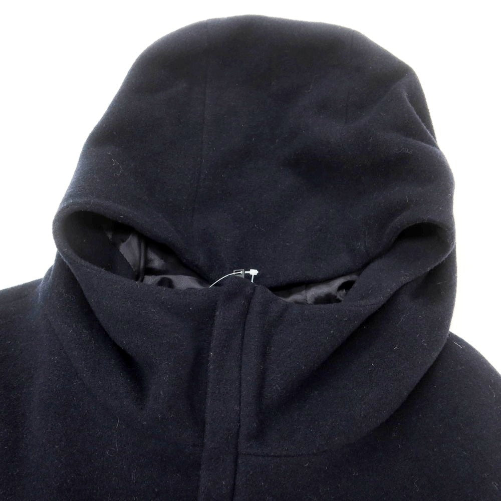 【中古】イーヴォ Hevo ウールポリエステルナイロン ダブルジップ フーデッドブルゾン ネイビー【 54 】【 状態ランクB 】【 メンズ 】