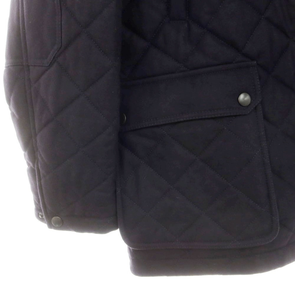 【中古】フレンチアイ FRENCHEYE Thermore ウールポリエスエルカシミヤ キルティングブルゾン ダークネイビー【 44 】【 状態ランクB 】【 メンズ 】