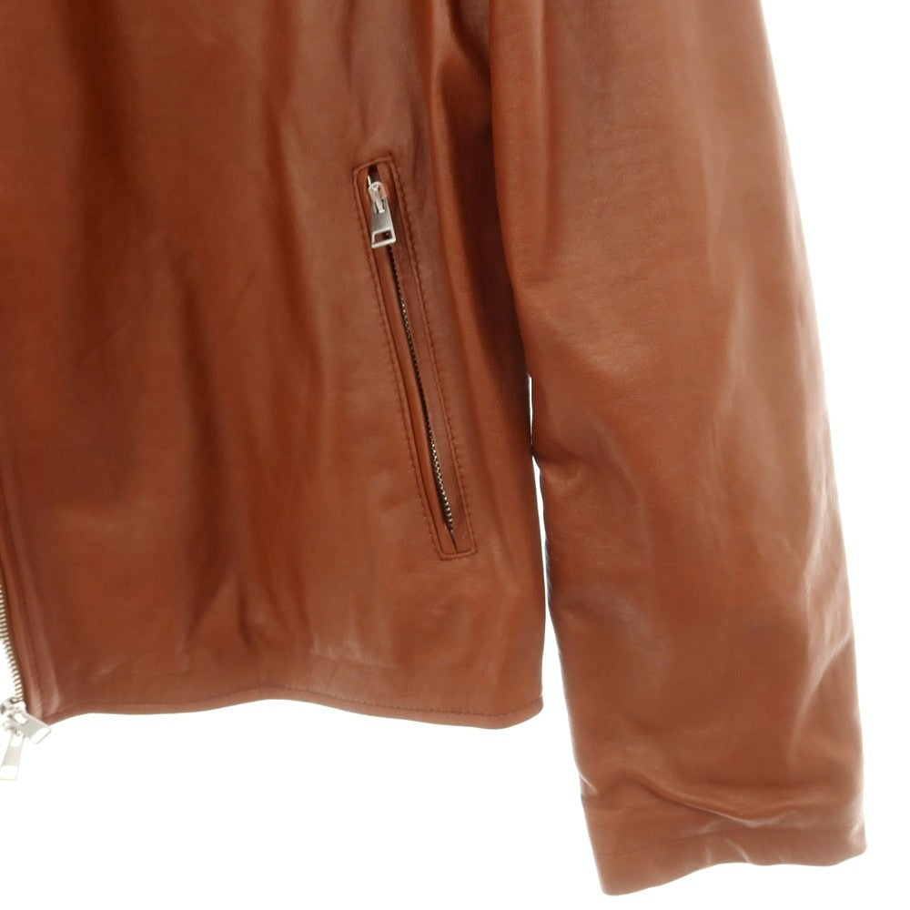 【中古】ジョルジオブラット GIORGIO BRATO レザー ライダースジャケット ライトブラウン【 54 】【 状態ランクB 】【 メンズ 】
