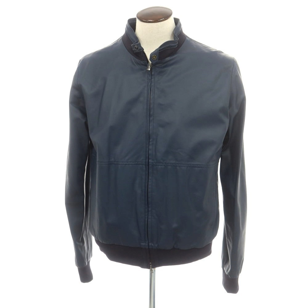 【中古】ダクテ DACUTE ダブルジップ レザーブルゾン ライトネイビー【 56 】【 状態ランクB 】【 メンズ 】