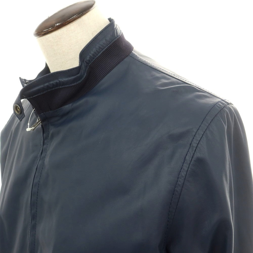 【中古】ダクテ DACUTE ダブルジップ レザーブルゾン ライトネイビー【 56 】【 状態ランクB 】【 メンズ 】