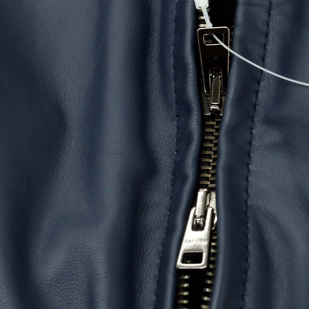 【中古】ダクテ DACUTE ダブルジップ レザーブルゾン ライトネイビー【 56 】【 状態ランクB 】【 メンズ 】