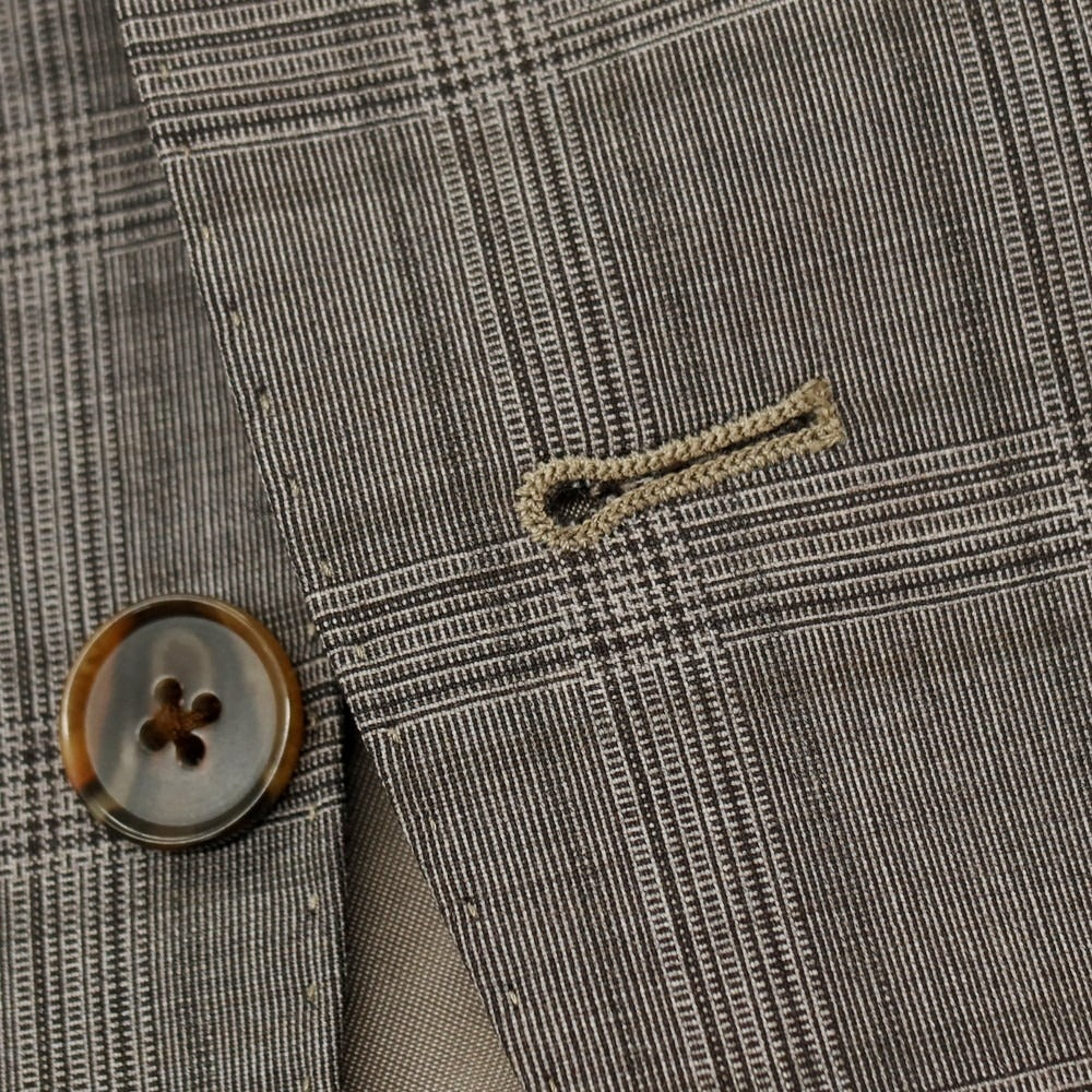 【中古】ルイジ ビアンキ マントヴァ Luigi Bianchi Mantova ウール チェック 2B テーラードジャケット グレー【サイズ54】【 状態ランクC 】【 メンズ 】