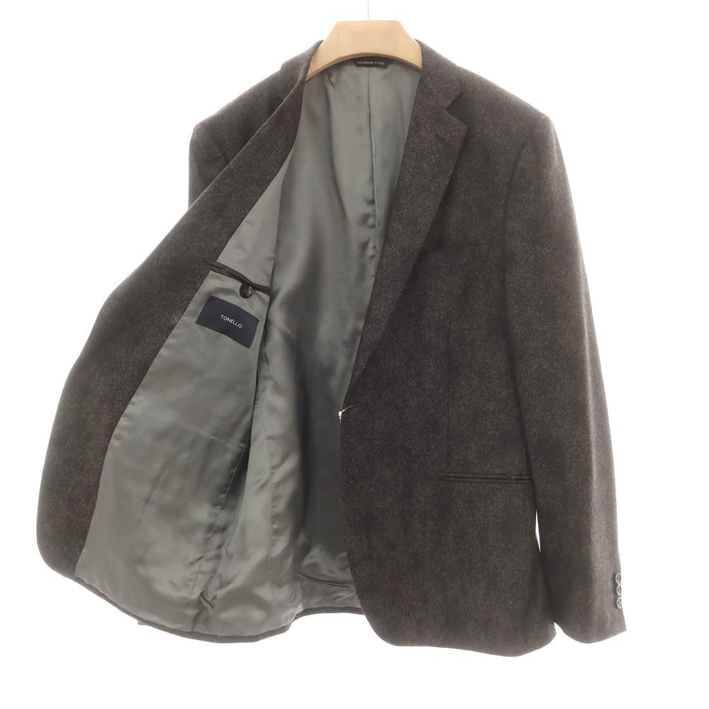 【中古】トネッロ TONELLO ウール 2B テーラードジャケット グレーxベージュ【 54 】【 状態ランクB 】【 メンズ 】