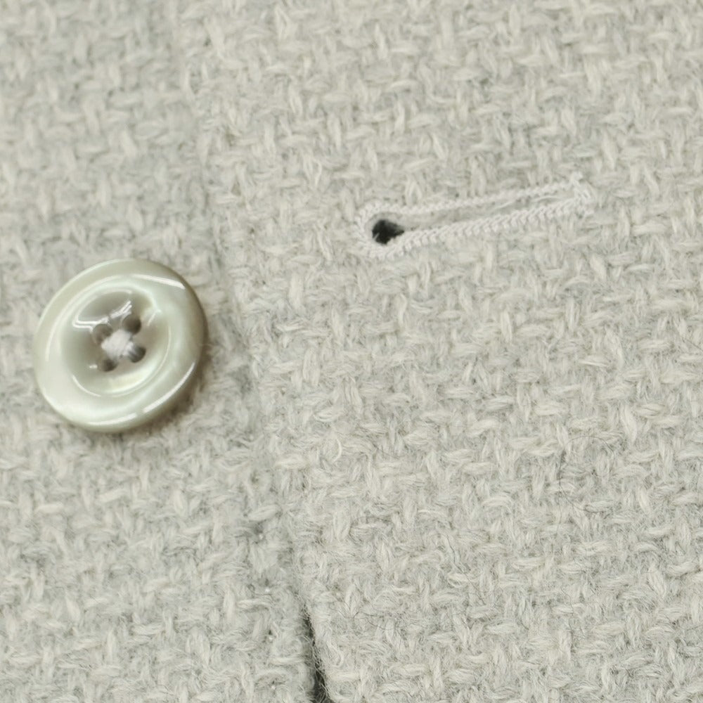 【中古】ブランドゥ Brando ツイードウール テーラードジャケット ライトグレー【 54 】【 状態ランクB 】【 メンズ 】