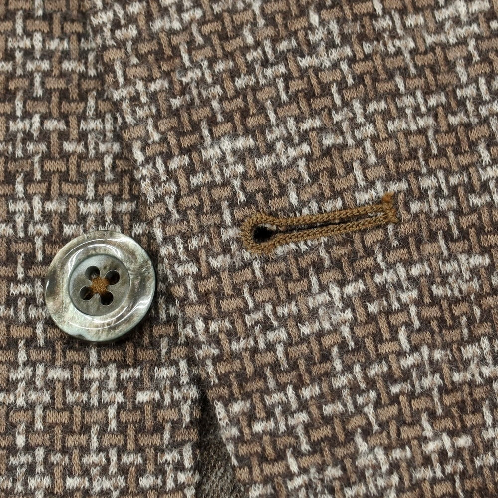 【中古】トンボリーニ TOMBOLINI ウールコットン テーラードジャケット ブラウンxグレー【 54 】【 状態ランクB 】【 メンズ 】