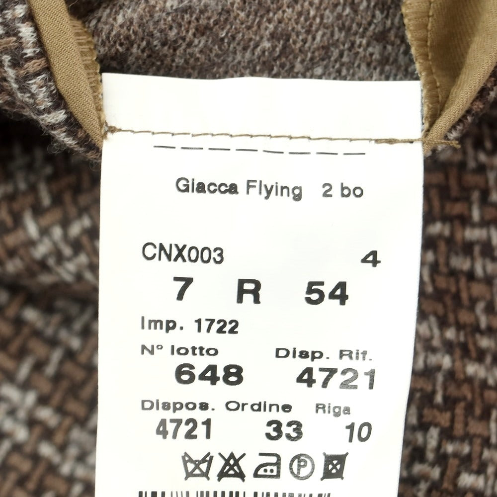 【中古】トンボリーニ TOMBOLINI ウールコットン テーラードジャケット ブラウンxグレー【 54 】【 状態ランクB 】【 メンズ 】