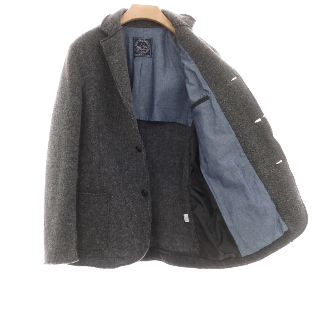 【中古】SAN FRANCISCO CLOTHING MAKER ウールポリエステル 3B カジュアルジャケット グレー【 54 】【 状態ランクB 】【 メンズ 】