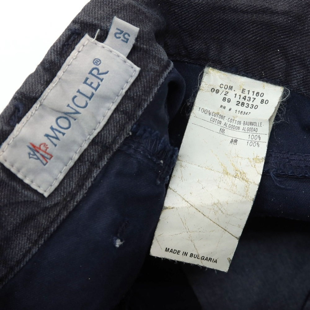 【中古】モンクレール MONCLER コットン 5ポケットパンツ ネイビー【サイズ52】【 状態ランクC 】【 メンズ 】