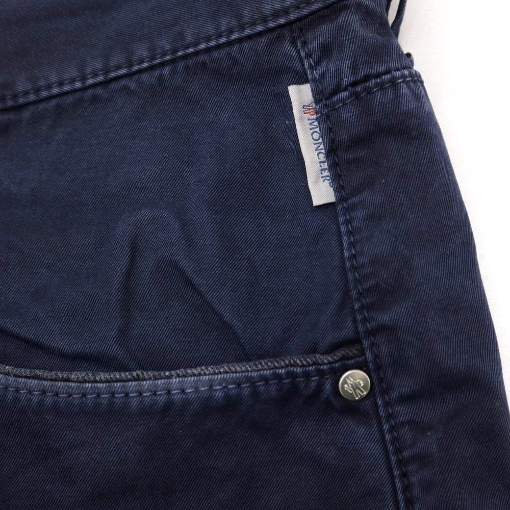 【中古】モンクレール MONCLER コットン 5ポケットパンツ ネイビー【サイズ52】【 状態ランクC 】【 メンズ 】