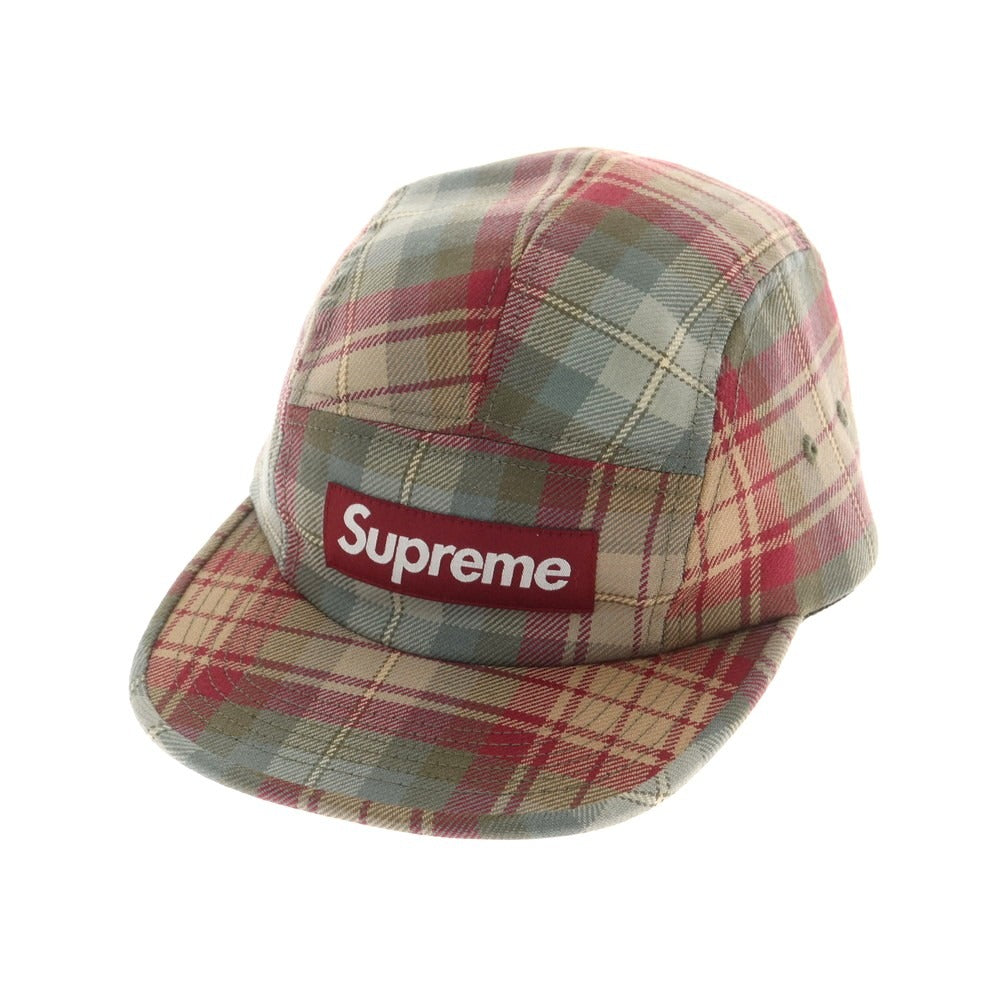 【中古】シュプリーム Supreme 2025年秋冬 Lochcarron Camp Cap チェック キャンプキャップ カーキxレッド【 ONE(58cm) 】【 状態ランクA 】【 メンズ 】