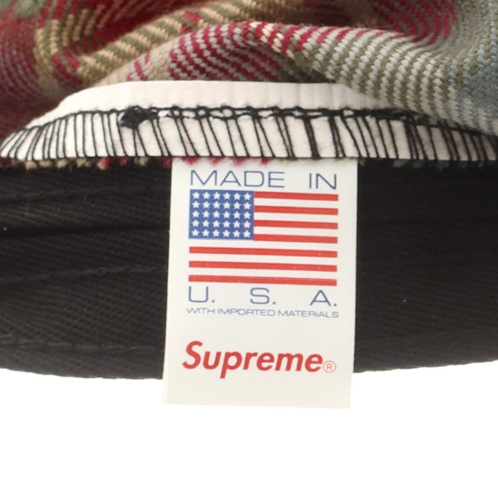 【中古】シュプリーム Supreme 2025年秋冬 Lochcarron Camp Cap チェック キャンプキャップ カーキxレッド【 ONE(58cm) 】【 状態ランクA 】【 メンズ 】