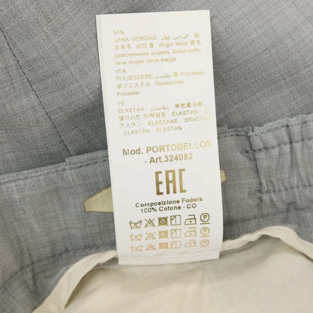 【中古】ブリリア1949 BRIGLIA 1949 ストレッチ ウールポリエステル イージースラックスパンツ ライトグレー【サイズ50】【 状態ランクB 】【 メンズ 】