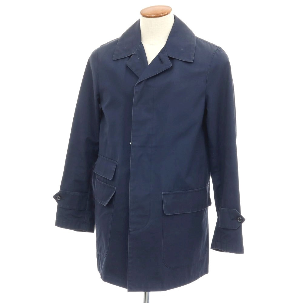 【中古】トラディショナルウェザーウェア Traditional Weatherwear コットン ステンカラーコート ネイビー【サイズ38】【 状態ランクD 】【 メンズ 】
