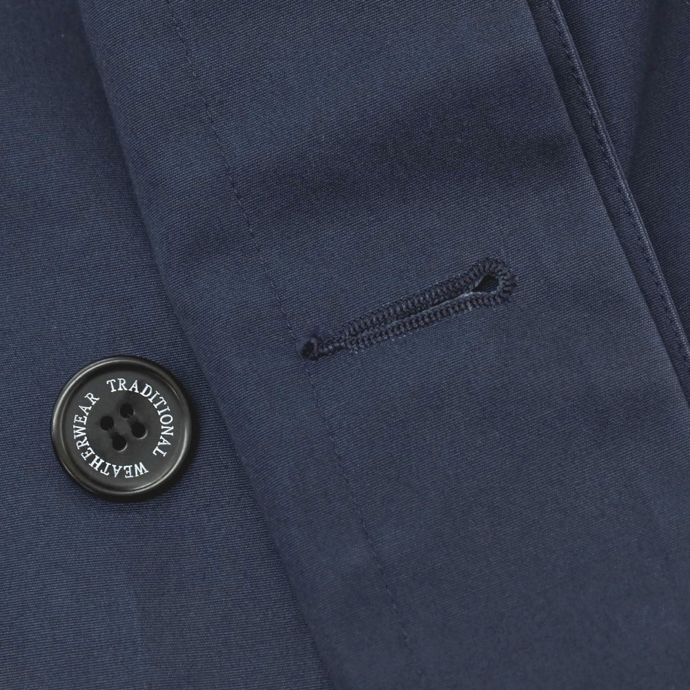 【中古】トラディショナルウェザーウェア Traditional Weatherwear コットン ステンカラーコート ネイビー【サイズ38】【 状態ランクD 】【 メンズ 】