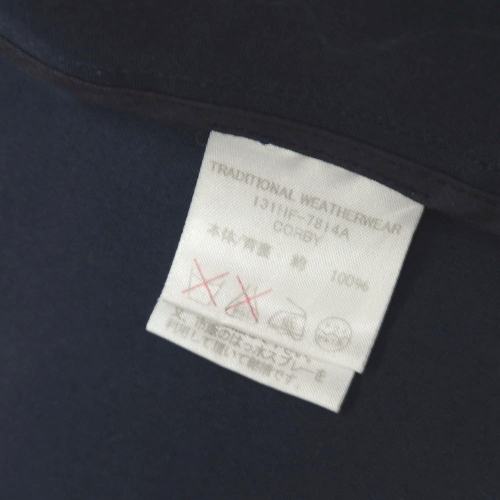 【中古】トラディショナルウェザーウェア Traditional Weatherwear コットン ステンカラーコート ネイビー【サイズ38】【 状態ランクD 】【 メンズ 】