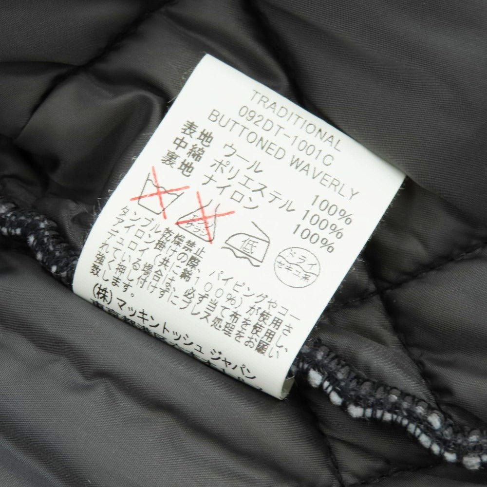 【中古】トラディショナルウェザーウェア Traditional Weatherwear ウール キルティングブルゾン グレー【 40 】【 状態ランクB 】【 メンズ 】