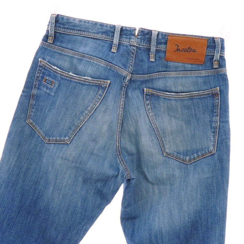 【中古】インコテックス INCOTEX ストレッチコットン デニムパンツ ジーンズ ライトブルー【 30 】【 状態ランクC 】【 メンズ 】