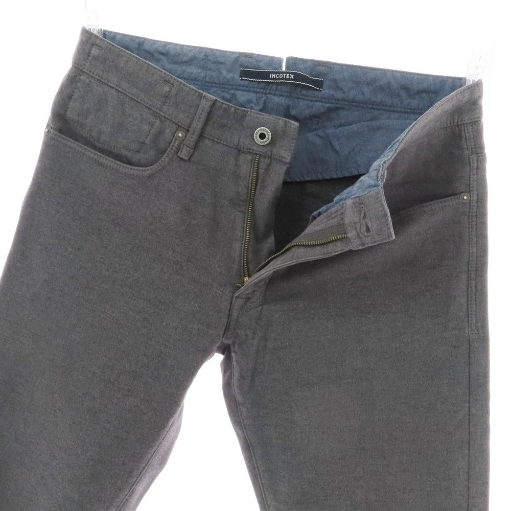 【中古】インコテックス INCOTEX ストレッチ コットンポリエステル 5ポケットパンツ グレー【 31 】【 状態ランクB 】【 メンズ 】