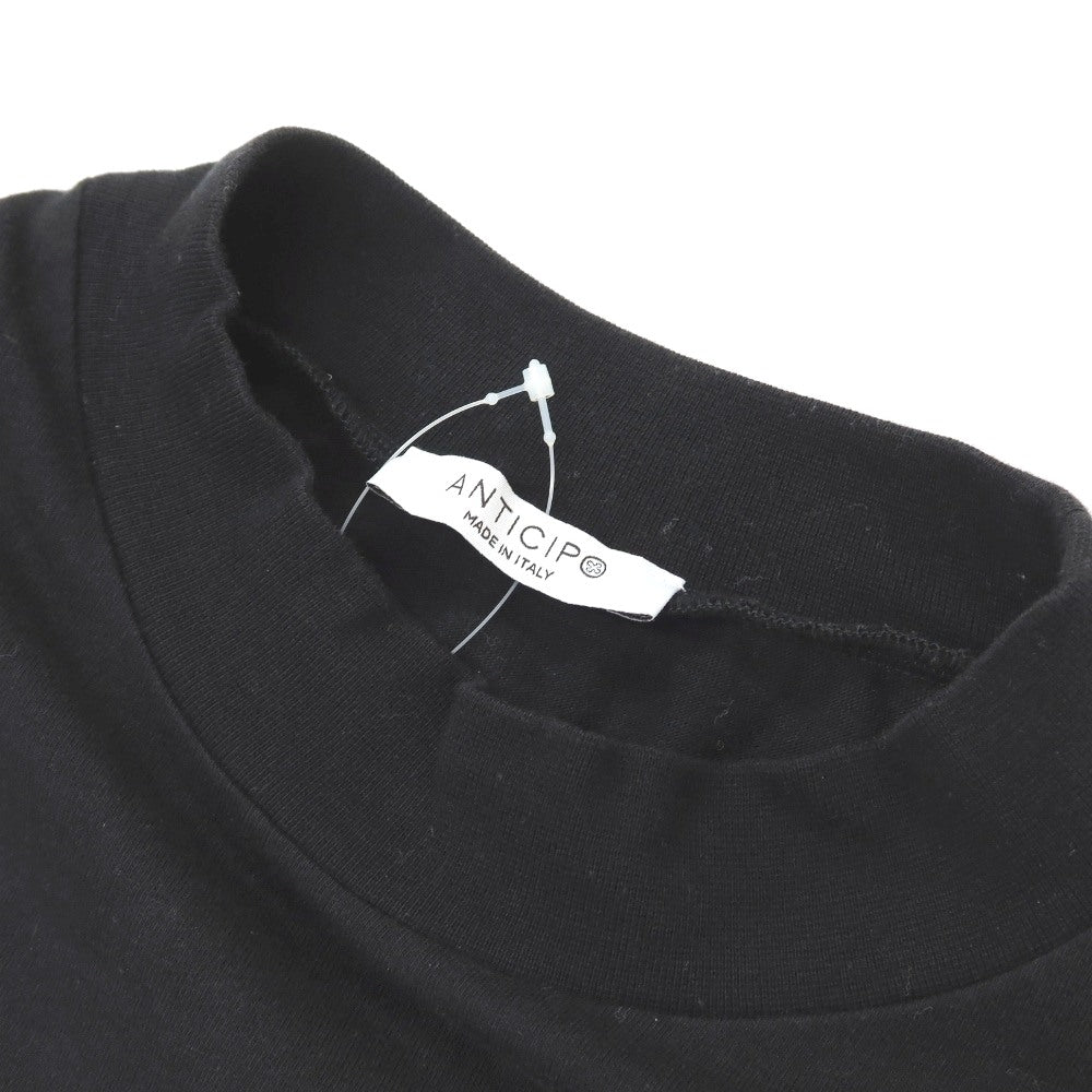 【中古】アンティーチポ アンティチポ ANTICIPO FIANO smooth コットン モックネック 半袖Tシャツ ブラック【サイズ46】【 状態ランクC 】【 メンズ 】