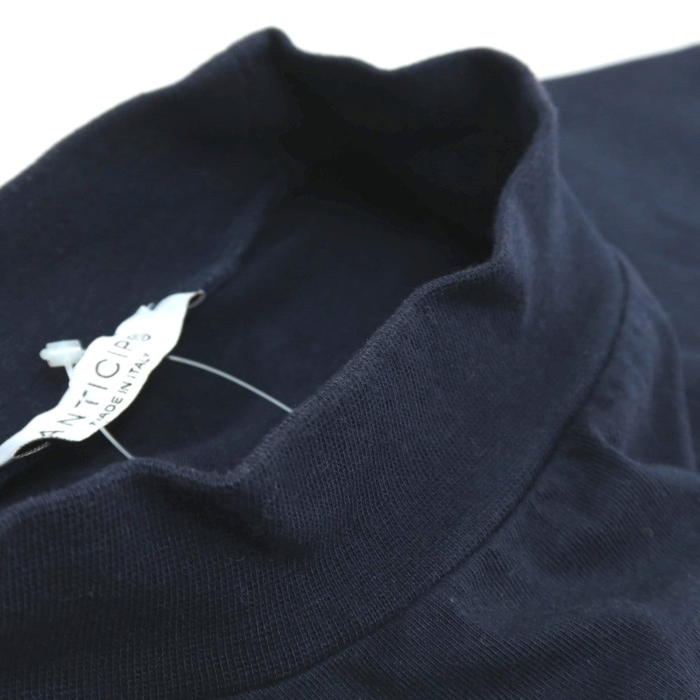 【中古】アンティーチポ アンティチポ ANTICIPO FIANO smooth コットン モックネック 半袖Tシャツ ネイビー【サイズ46】【 状態ランクC 】【 メンズ 】