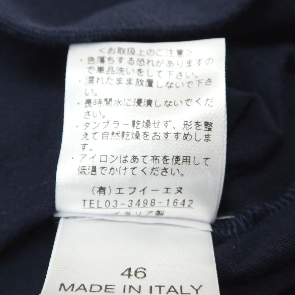 【中古】アンティーチポ アンティチポ ANTICIPO FIANO smooth コットン モックネック 半袖Tシャツ ネイビー【サイズ46】【 状態ランクC 】【 メンズ 】