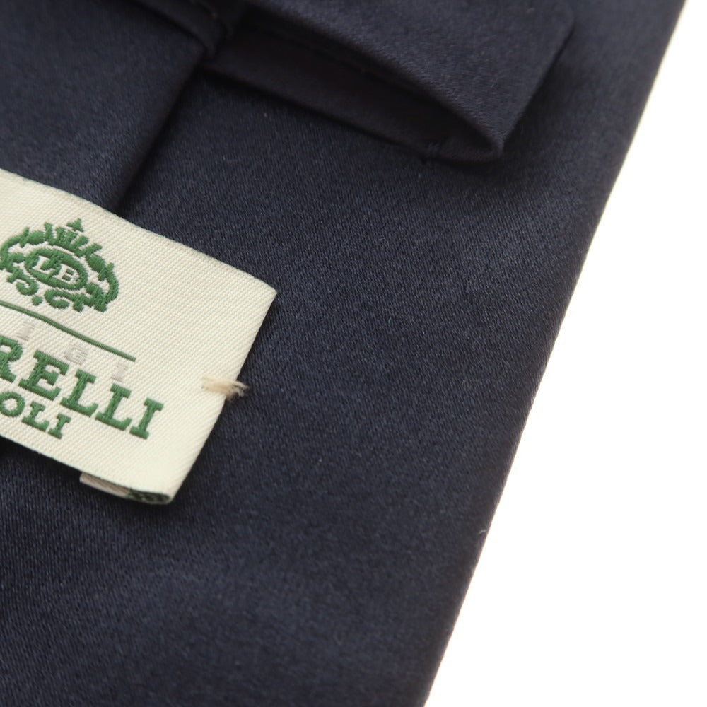 【中古】ルイジ ボレッリ Luigi Borrelli シルク 無地ネクタイ ネイビー【 状態ランクC 】【 メンズ 】