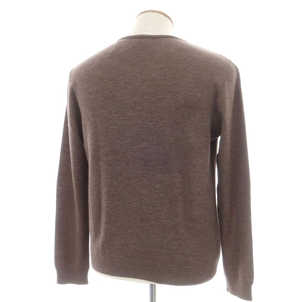 【中古】ルトロワ Letroyes ハイゲージ ウール ボートネック プルオーバーニット アッシュブラウン【 L 】【 状態ランクC 】【 メンズ 】