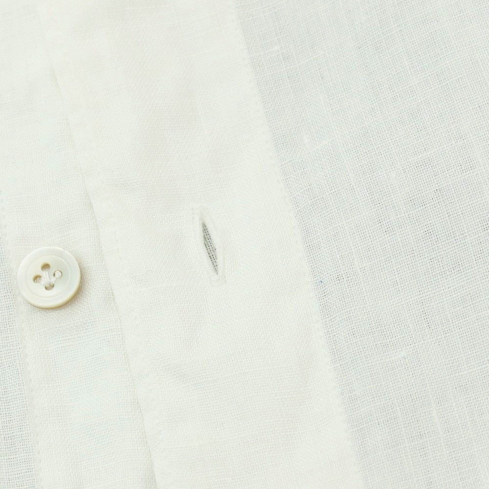 【中古】フィナモレ Finamore リネン ホリゾンタルカラー カジュアルシャツ ホワイト【サイズ39】【 状態ランクC 】【 メンズ 】